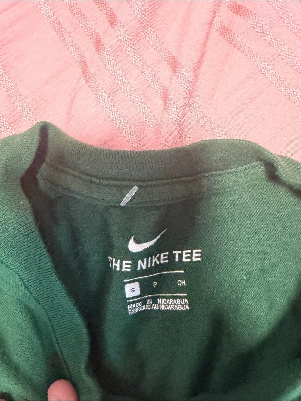 Nike Green Long-Sleeve Tee with White Camo Logo